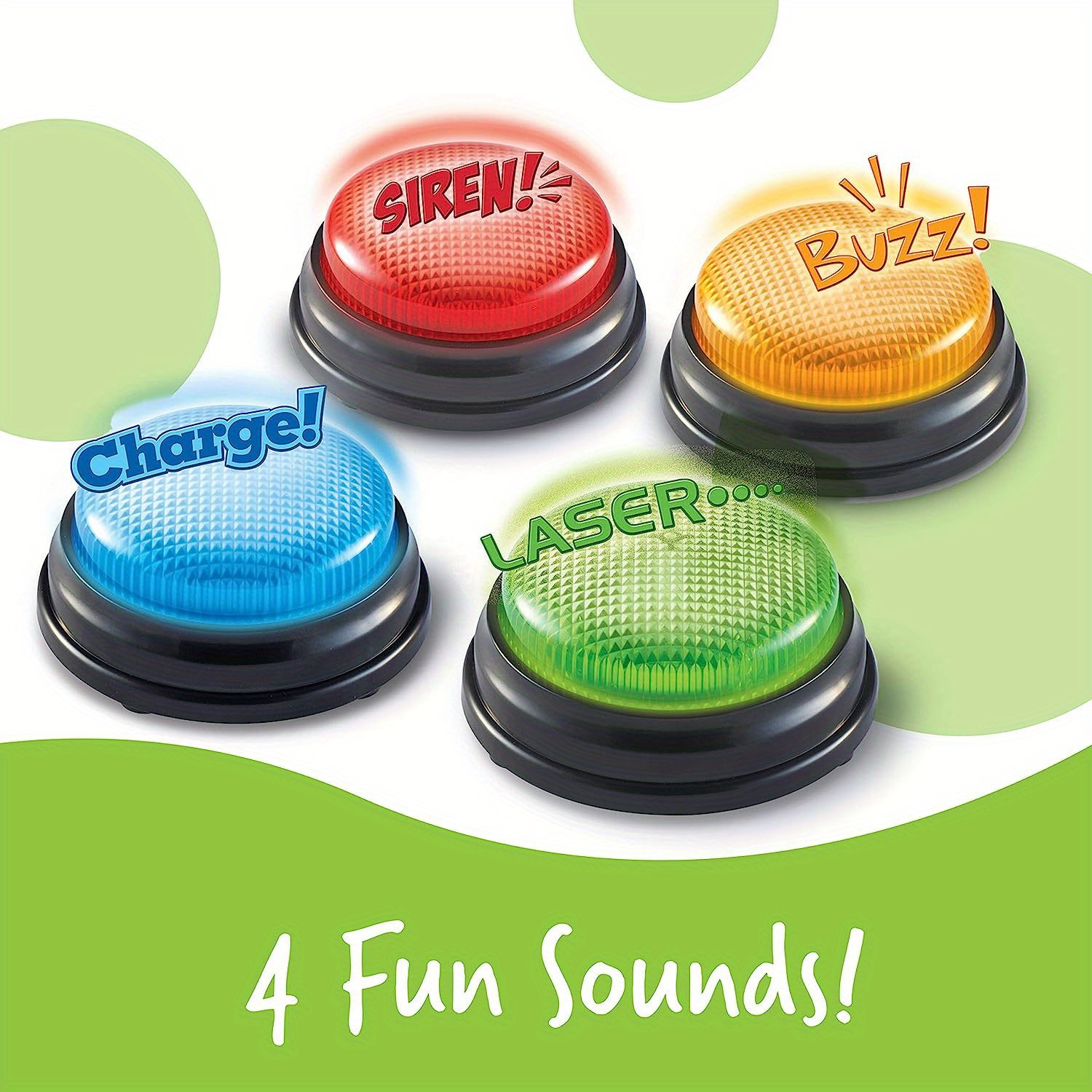 Party Games Quiz - 4 adet Işık ve Sesler Buzzer
