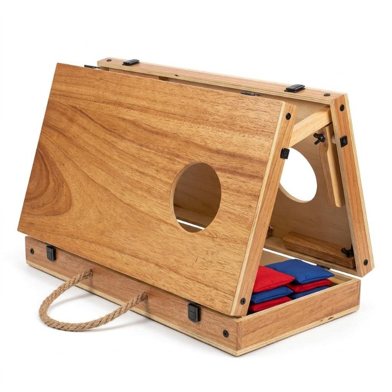 Cornhole Board Set - Premium Ahşap Katlanabilir Cornhole Seti Çok