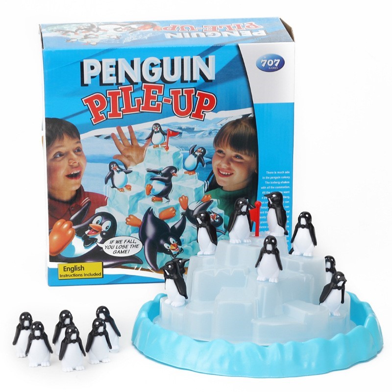 Party Games Quiz - Buzdağı Yığılmış Penguen Dengeli Oyuncaklar Tahta