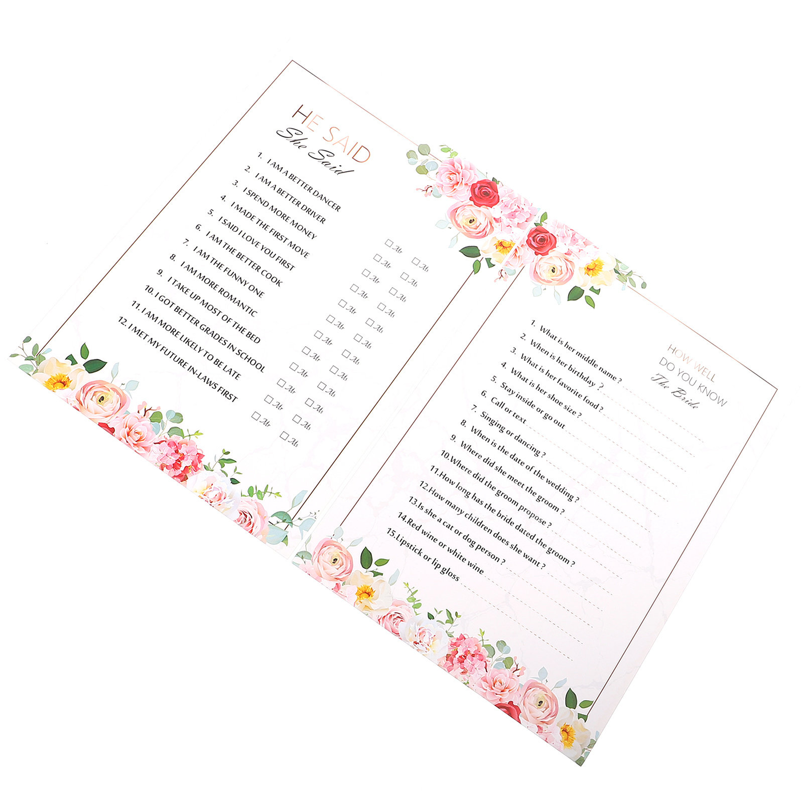Party Games Bachelorette - 20 Adet Soru Oyunu Kartları Benzersiz