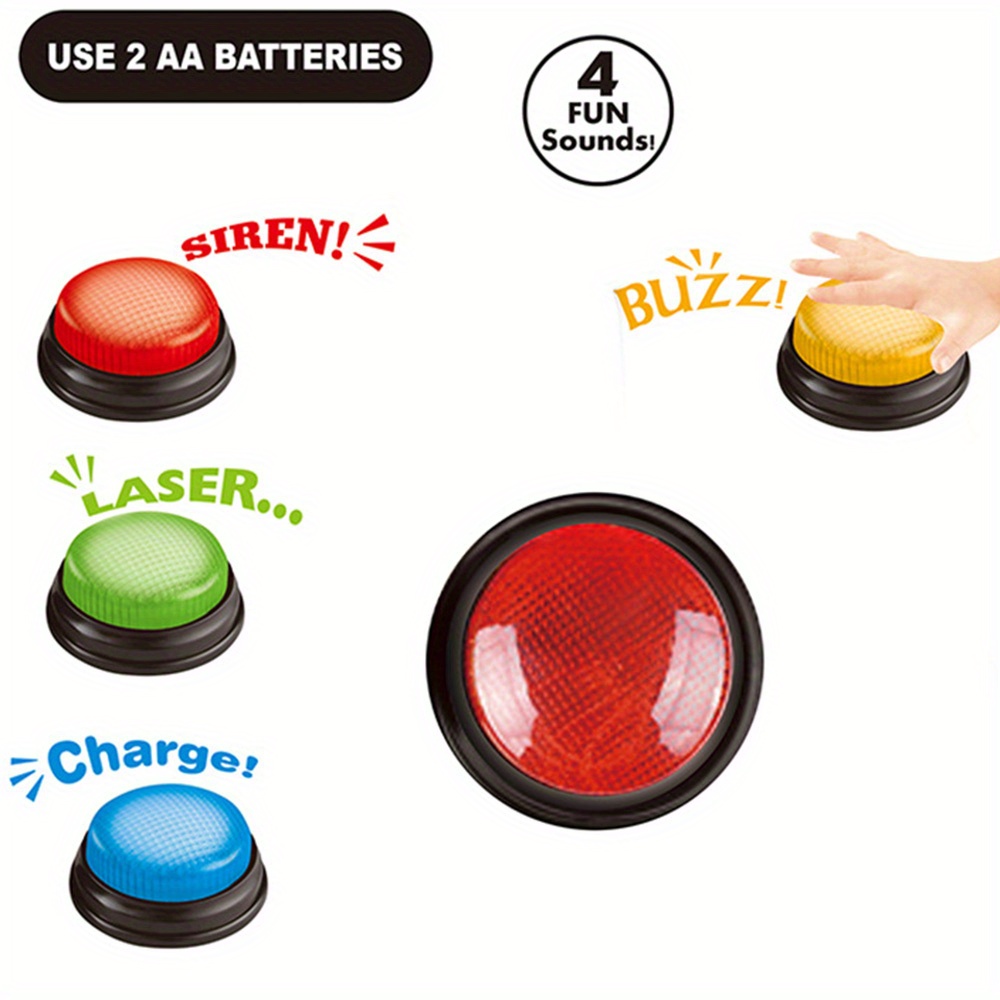 4 adet Işık ve Sesler Buzzer O - Party Games Quiz incelemesi ve fiyatı